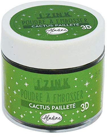 Aladine 10201 Embossing-Puder, 25 ml, Kaktusgrün