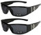 X-CRUZE 2er Pack Choppers 6608 X0 Sonnenbrillen Motorradbrille Sportbrille Radbrille in den Farben schwarz, anthrazit, silber und weiß, 1x Modell 01 und 1x Modell 02, Einheitsgröße