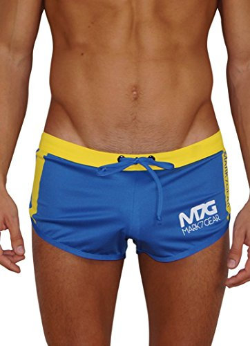 Mark7Gear Badehose GYM & SWIM Sportshorts mit JOCKSTRAP, Blau, Large