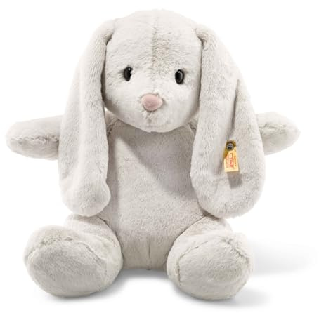 Steiff Kuscheltier Hase Hoppie, Süßes Stofftier, Jungen, Mädchen & Babys ab 0 Monaten, lange Ohren, Soft Cuddly Friends, Plüschtier 38 cm klein, 080487