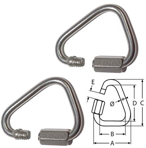 FP INOX Karabiner Delta Fil 8 mm (2 Stück) Edelstahl 316 – A4