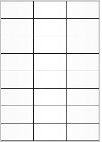 Wetterfeste Folienetiketten auf A4 Bogen, transparent - 70 x 37 mm - 2.400 Polyester Etiketten auf 100 Blatt, selbstklebende PET Aufkleber, matt