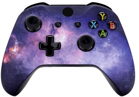 eXtremeRate Cover Joystick Copertura Frontale Custodia Anteriore Shell Ricambio per Xbox One S X Controller Model 1708-Galassia Nebulosa