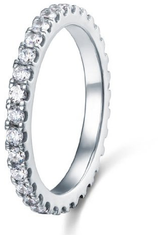 Gold Gala Eternity Ring Damen Ewigkeitsringe 925 Sterling Silber Weiß Zirkonia (59 (18.8))