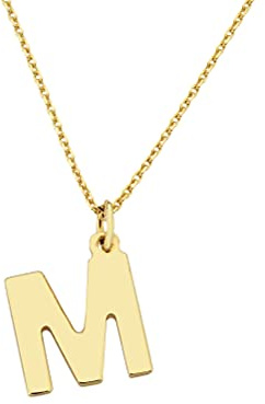 Initialen Anfängliche Kette Halskette Damen 14k Echt Gold Bestes Geburtstagsgeschenk