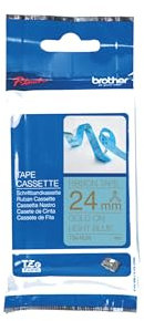 Brother textiles Schriftband TZe-RL54 gold auf hellblau - 24 mm breit, 4 m lang (u.a. für Brother P-touch D600VP, E500VP, E550WVP, H500, P700, Cube Plus, P750W, P900W, P950NW)