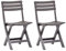 vidaXL 2X Gartenstuhl Klappbar Witterungsbeständig Bistrostuhl Klappstuhl Campingstuhl Balkonstuhl Terrassenstuhl Stuhl Stühle Kunststoff Mokka