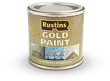 RUSTINS Quick Drying Gold Paint 100ml - Vibrant Color with Long-Lasting Protection, The Perfect Gold Finish for Any Project