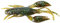 Angeln Flusskrebs Köder, 4 Stück Künstliche Soft Flusskrebs-Form Köder Silikon Köder für Karpfen, Gestreifter Bass(Dunkelgrün)