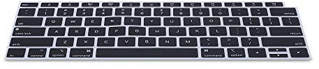 kwmobile Keyboard Cover Compatible with Apple MacBook Air 13 2018 2019 2020 A1932 - Keyboard Cover US English QWERTY - Black