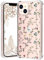 XIMIZU Case for iPhone 13,Flower Floral Pattern Design Shockproof Phone Cases with Four Corner Protective Slim Personalised Design Cover for Women Girls