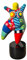 Laure TERRIER Statue Einer Tänzerin im Niki de Saint Phalle Nanas-Stil, Höhe 26 Zentimeter mit Sockel, aus mehrfarbigem Harz, handbemalt