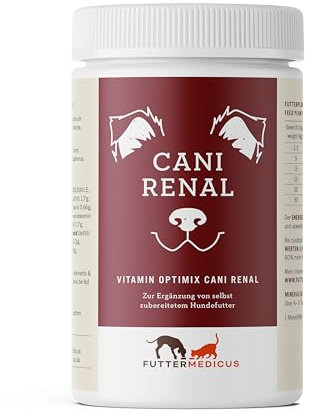 Futtermedicus Vitamin Optimix Renal | 500 g | Ergänzungsfuttermittel für Hunde | Für die Protein- und phosphorarme Koch- und Barf-Diät | Zur Unterstützung der Nierenfunktion