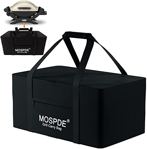 Outdoor Grill Abdeckung Kompatibel mit Weber Q1000 Q1200 Propan Gas Grill, Tragbare Grill Tragetasche Kompatibel mit Weber Q1400 Elektrogrill