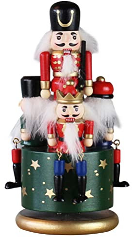 Homoyoyo European Style Hand Painted Nutcracker Music Box Decorative Ornament for Home Unique for Living Room Garden Bedroom Decor