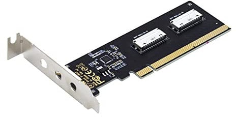 cablecc PCIE PCI-Express 16x auf Dual Oculink SFF-8612 SFF-8611 8X VROC Adapter für Mainboard SSD Grafikkarte