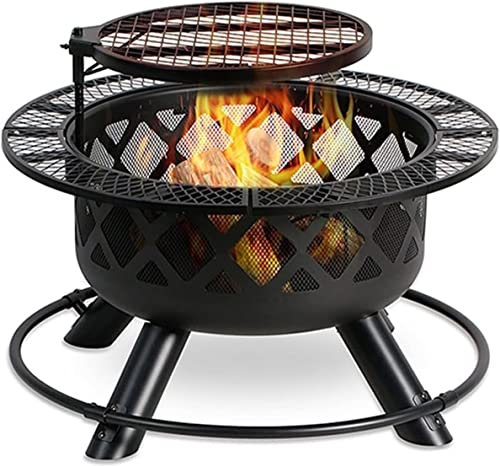 Gasgrill Multifunktionaler BBQ-Grill Hof-Grillregal Backgitter Feuerstelle Outdoor-Lagerfeuerofen Holzheizbecken