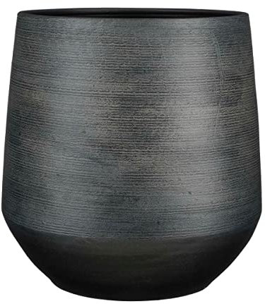 Mica Decorations Evora Blumentopf - 40x40x39 cm - Terrakotta - Schwarz