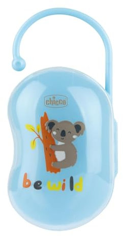 Chicco Portasucchietto Doppio, Portaciuccio Neonato, Versatile e Igienico, Facile Da Agganciare, Forma Ergonimica, Starilizzabile, 0 Mesi+, Light Blue, Azzurro