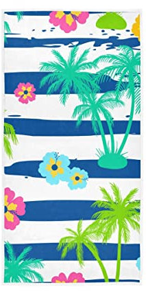 GAIREG Bäume Hibiskus Blumen Handtuch, Mehrzweck-Dekorative Handtücher für Badezimmer, Fitnessstudio, Hotel, Spa 38,1 x 76,2 cm