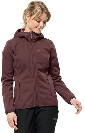 Jack Wolfskin WINDHAIN HOODY W, dark maroon