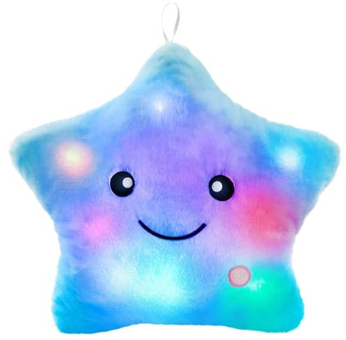NYOBABE Sensory Toys for Autism,Light Up Star Teddy Sensory Lights for Toddlers,Kids Sleep Aid Adhd Autism Toys,Autism Sensory Equipment,Birthday Xmas Gifts for Boys Girls Ages 3 4 5 6 7 8 9 Blue