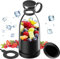 Portable Blender,Fashion Portable Blender for Shakes and Smoothies 11.8 Oz,Magnetic USB Fast Charging Mini Fresh Juice Mixer Bottle,Take It for Traveling, Outdoor, Gym, Office, Cars, Gift. (Black)