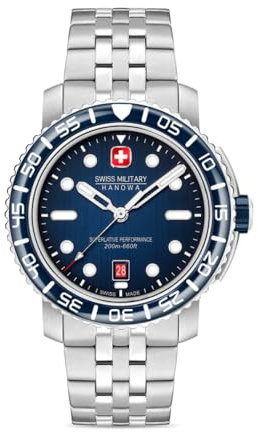 Swiss Military Hanowa SMWGH0001703 Black Marlin Herrenuhr mit Edelstahlband 20 ATM