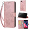 TOMYOU for iPhone SE 2022 Case, 2020 Case/iPhone 7 8 Butterfly Premium PU Leather Flip Notebook Wallet Cover Compatible with (3rd Gen 2022) iPHONE 3 5G - Rose Gold