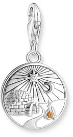 THOMAS SABO Damen Charm-Anhänger Stern & Mond Charm Club 925 Sterling Silber 1794-051-14