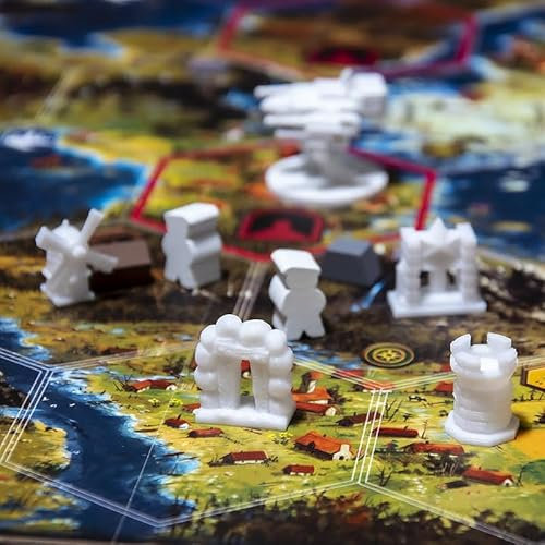 BoardGameSet Scythe Brettspiel Upgrade Erweiterung - Kaiserliche Gebäude | Brettspiel-Figuren & Meeples für Tabletop-RPGs, Strategiespiele, DND, Ersatzspielsteine