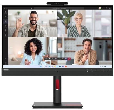 Lenovo ThinkVision T27hv-30 27 Class Webcam WQHD LED Monitor - 16:9 - Raven Black