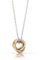 Made by Nami Silberkette Damen drei verwundenen Ringen als Anhänger 925 Sterling Silber Geschenke für Frauen Wasserfester Schmuck 40 + 5 cm Länge