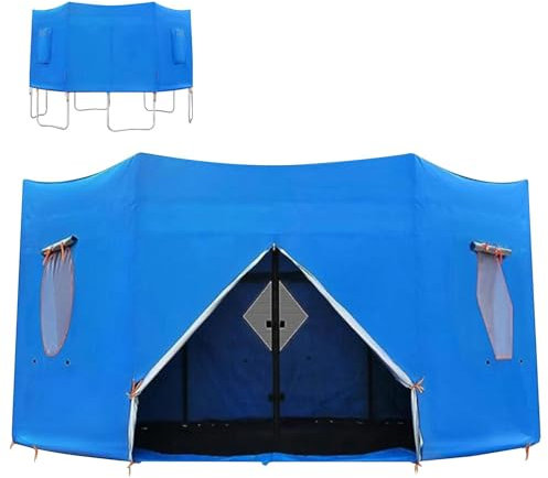 Supatmul Tente pour Trampoline 244cm Housse De Tente pour Trampoline Rond à 6 Poteaux Droits, Tente de Trampoline Protection Contre Le Vent Et Le Soleil et à la Pluie