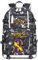 LUDIOPSG Basketball KB24 Multifunktions Rucksack Reise Laptop Fans Flammenelement Tasche für Männer und Frauen (Grau - 3)