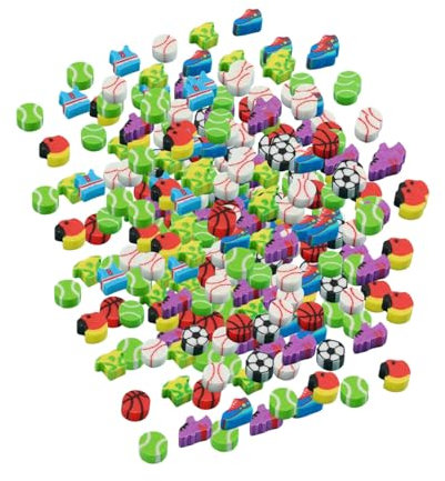 BOBOZHONG Radiergummi Set, 150PCS Mini Radiergummi Kinder Radierer, Niedliche Radiergummis, für Kinder, Schüler, Hausaufgaben, Schule, Büro, Geschenke (ein Fußball Stil)