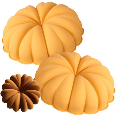 HGSHUO Halloween Silikonformen Backform Kürbis Kuchenform Silikon Kuchenbackform Halloween Kürbis Mousse Soap Kürbis Form Kürbisform Motivbackformen Herbst