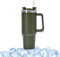 ADEPTNA 40oz Travel Mug Tumbler with Straw, Handle and Lid Stanley Flask Cup Accessory 1200ml Stainless Steel Vacuum Insulated Cup, Car Coffee Mug, Insulated Bottle for Hot & Cold Drinks (Sage)