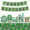 Football Party Decorations - 108 PCS Birthday Tableware Set With Tablecloth, Napkins, Banner, Plates, Cups, Straws, Cake Topper for Football Theme Supplies