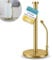 HEFTMAN Gold Kitchen Roll Holder - Paper Towel Holder with Tension Arm and Anti-Slip Weighted Base - Stainless Steel Kitchen Roll Holder Free Standing Scratch-Free Kitchen Roll Dispenser (Gold)