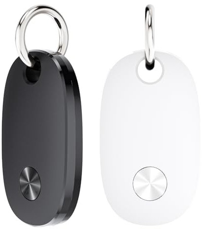 Smart Air Tracker Tag 2er Pack, Schlüsselfinder KeyFinder Kompatibel mit Apple Wo ist? APP (iOS NUR, Android Not Supported),Key Finder für Gepäck/Taschen/Koffer, Austauschbarer Akku