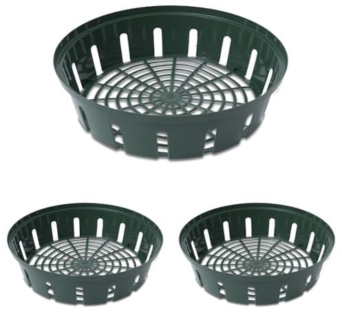Windhager Blumenzwiebel-Schale, Pflanz-Schale, Anzucht-Schale, Zwiebel-Pflanzkorb, Blumenzwiebelkorb, rund, Durchmesser 30 cm, 3 Stück, 05569 (Packung mit 3)