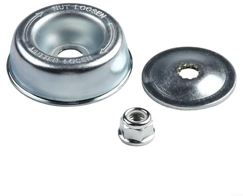 Lot de 4 lames de boîte de vitesses en métal pour débroussailleuse - Kit de fixation de lame de rechange en métal - Écrou de débroussailleuse