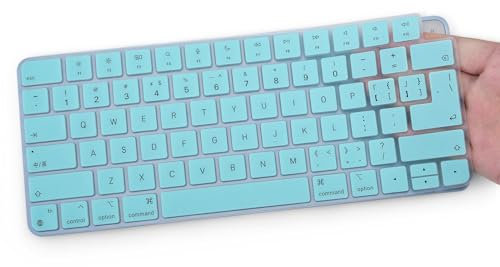 Keyboard Cover Skin for 2024-2021 Apple iMac 24 inch M4 M3 M1 Magic Keyboard A2450 / A2449 with Touch ID, Mac mini Accessories Skin, Mint