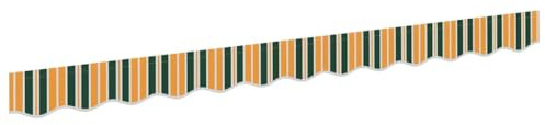 vidaXL Markisenschürzen-Ersatz Grün und Gelb 330 x 20 cm Polyester