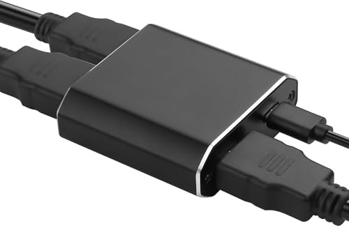CERRXIAN HDMI Splitter 1 in 2 out Adapter,Mirror 1 to 2 Displays in 4K@30Hz,4K Dual HDMI Adapter Extender for 2 Monitors