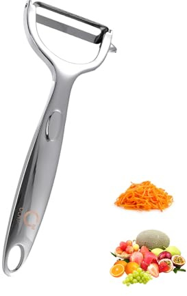 O OLAX Il Pelaverdure è Realizzato Inlega di Zinco, Pelapatate Professionale, Pela Patate E Verdure, Leghe di Alluminio e Impugnatura Ergonomica Antiscivolo Per Frutta, Verdura, Carote