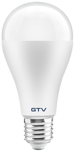 GTV LED Lampe A65 E27 20W 2400lm 3000K Warmweiß 230V 200° Glühbirne Groß Birnenform Energiesparlampe