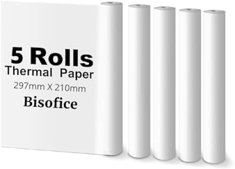 Bisofice Rouleaux de papier thermique A4 (5 rouleaux)
