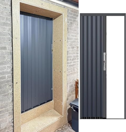 Foldable Accordion Door Internal External Folding Doors with Handle ＆ Lock Heat Insulation Aluminum Multifold Door